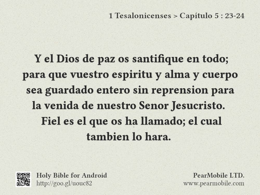 1 Tesalonicenses, Capítulo 5:23-24
